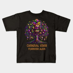 Mardi Gras Magic - Eternal Carnival Spirit Tree Kids T-Shirt